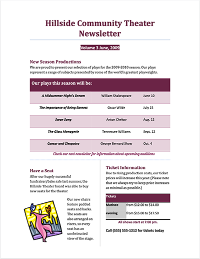 google-docs-assignment-9-theater-newsletter