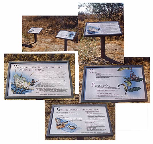 California fish and game exhibit signs