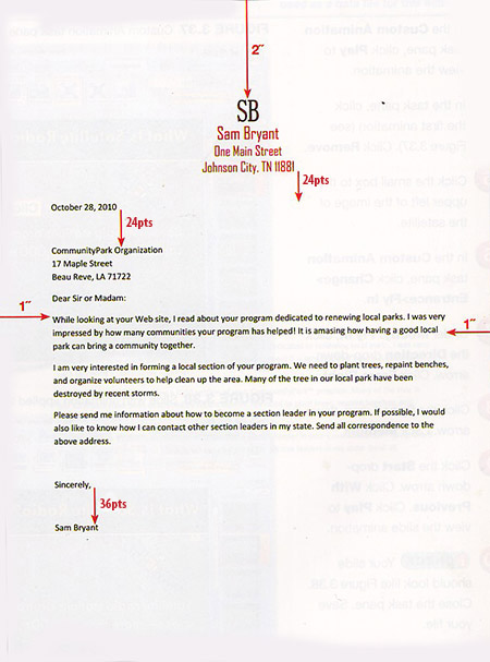 Park letter